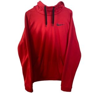 Red Nike Hooded Sweatshirt